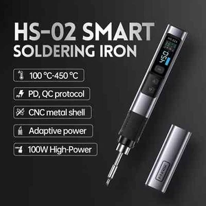 Soldador portátil de temperatura constante FNIRSI HS-02A 100 W - Imagen 1 de 18