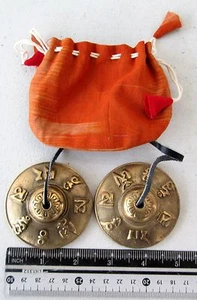 HIGH QUALITY! Pair of Tibet Buddhist Tingsha Cymbals Long Lasting Clear Tone - Picture 1 of 2