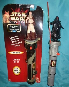 Star Wars Episode 1 Qui-Gon Jinn Darth Maul Candy Battle Saber - Picture 1 of 4