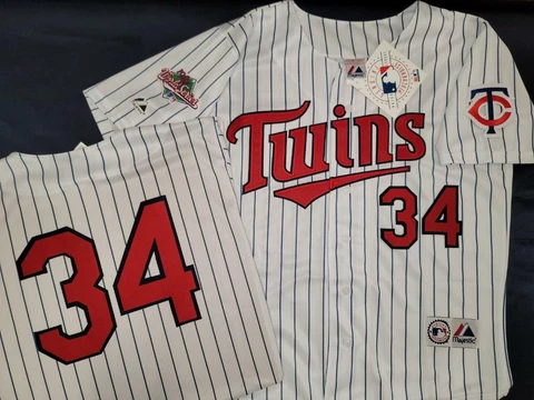 20507 Minnesota Twins KIRBY PUCKETT 1987 World Series Baseball Jersey NWT Cover