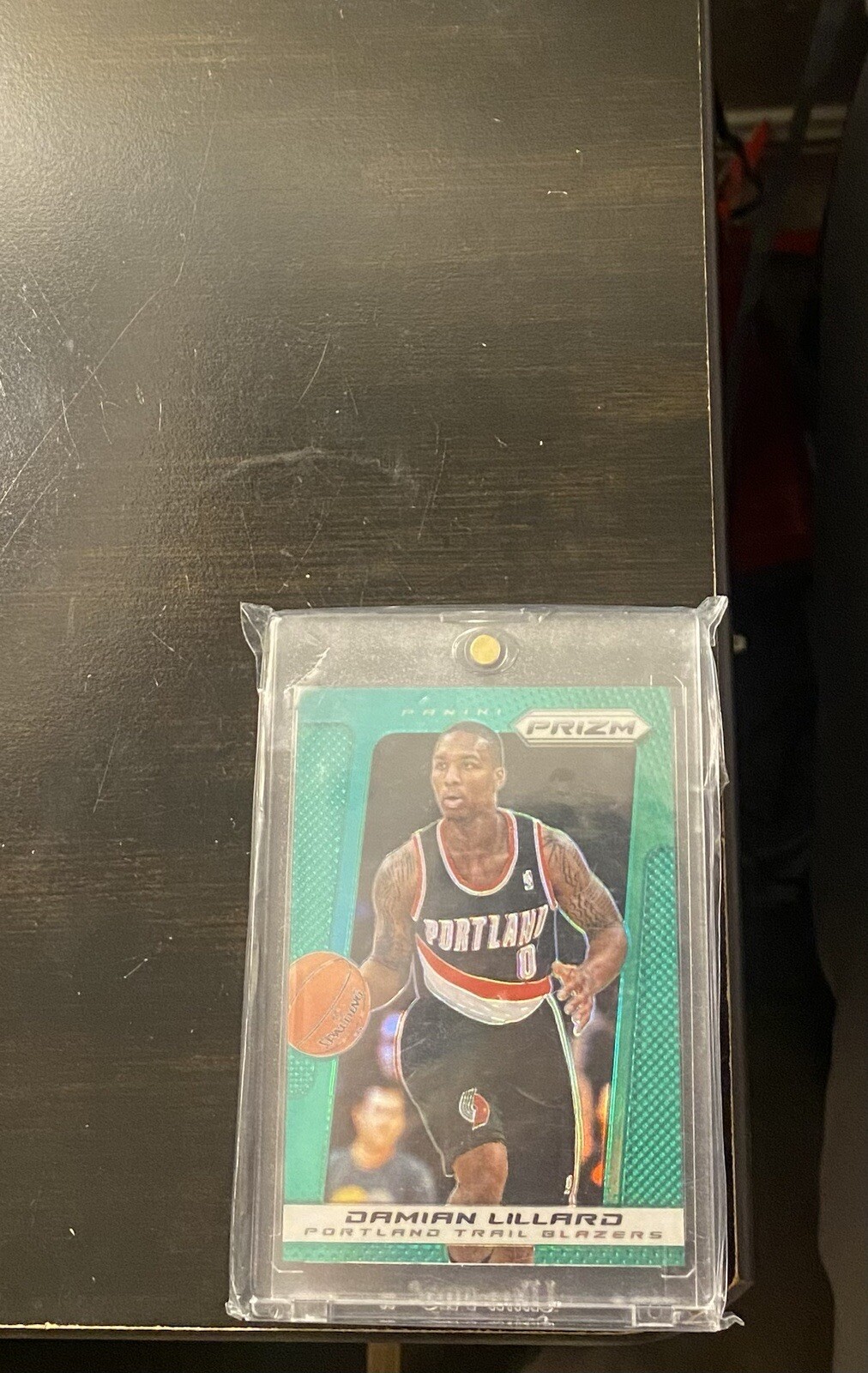 2013-14 Panini Prizm DAMIAN LILLARD GREEN PRIZMS sliver Trail Blazers #19 ⏱️