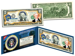 MARTIN VAN BUREN * 8º Presidente de los Estados Unidos * Billete de $2 Coloreado Genuino Licitación Legal - Imagen 1 de 1