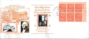 #803 1/2c Benjamin Franklin "Electric Eye Markings"Cachet w/ 1st Day Cover w/FDC - Picture 1 of 2