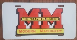 Minneapolis Moline Tractor Logo Aluminum Vanity License Plate Tag - Bild 1 von 1