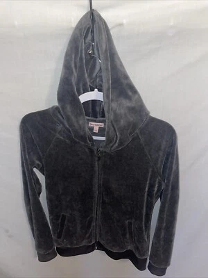 Juicy Couture Fashion Hoodie Womens Size Small Gray Velour Going Out Party - Image 1 of 4