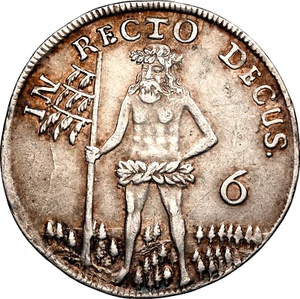1700 German States Brunswick Luneberg 1/6 Taler 6 MG. NGC AU Details Germany - Picture 1 of 3