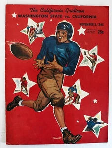 1945 NCAA Football The California Gridiron WASHINGTON STATE CALIFORNIA Program - Picture 1 of 4
