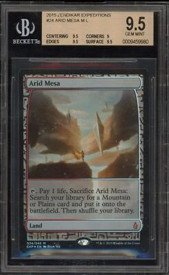 Magic the Gathering MTG Arid Mesa Zendikar Expeditions Foil #24 BGS 9.5 - Image 1 of 2