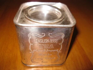 MESSING "English Rose Tea British Brew" DOSE Kanister Messing Silber - Indien - Bild 1 von 6