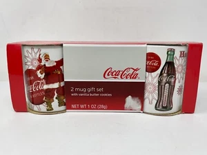 COCA-COLA 2 Mug Gift Set CHRISTMAS Holiday 2008 (NO Cookies) NOS - Picture 1 of 6