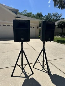 Electro-Voice SX100+ Passive DJ Karaoke LoudSpeaker Black Set of 2 With Stands - Picture 1 of 12