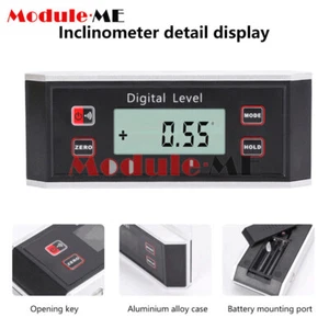 90° Magnetic Digital Inclinometer Level Box Protractor Angle Finder Bevel Gauge - Picture 1 of 11