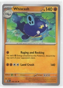 Whiscash Pokemon Obsidian Flames 109/197 - Imagen 1 de 1