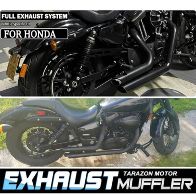 For Honda Shadow VT750C Spirit ACE Aero VT750/DC VT400 Exhaust Pipe Silencer Kit - Image 1 of 4
