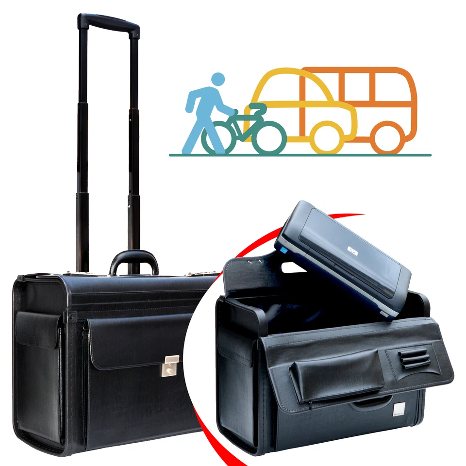 TASCHE REISETASCHE BUSINESSKOFFER GUT FÜR AUSSENDIENST SCHWARZ KUNSTLEDER KD1 - Bild 1 von 1