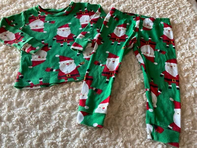 Pijama Just One You Boys verde rojo blanco Santa ajuste ceñido manga larga 18 meses Foto 1 de 4