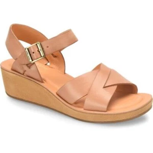 8/39. Korkease Damen Myrna Leder Schnalle Sandalen dicker Absatz Komfort Sommer - Bild 1 von 10
