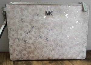MICHAEL KORS GOLD & WHITE FLOWER WRISTLET/GENTLY USED/ 7" T X 9.5" L - Picture 1 of 17