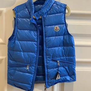 Boys “Moncler” Blue Vest size 6 - Picture 1 of 7