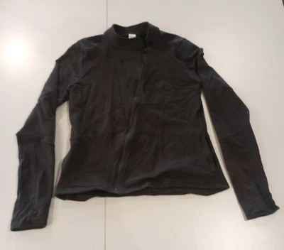 Fabletics Jacket Womens Large Gray Thumb Hole Sleeve Mock Neck Full Angled Zip - Image 1 of 4