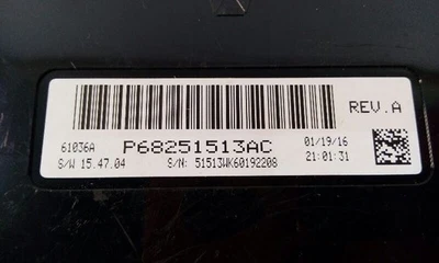  Chasis Jeep Grand Cherokee 17 ECM multifunción incluye TPMS Durango Foto 1 de 4