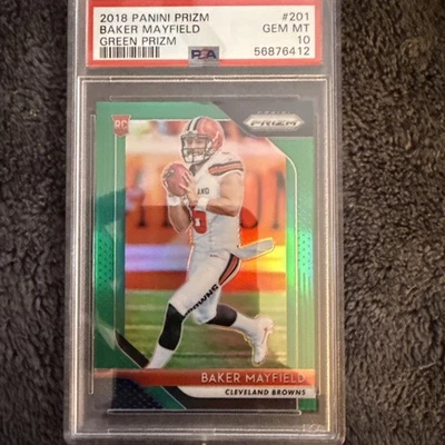 Panini Prizm Rookie Baker Mayfield #201 2018 Green Prizm (RC) Foto 1 de 2