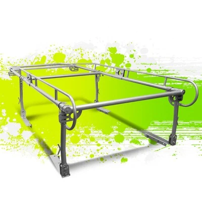 132"X 57" UNIVERSAL PRATA PICAPE ESCADA RACK SOBRE CABINE 1000LBS CAPACIDADE - Imagem 1 de 4
