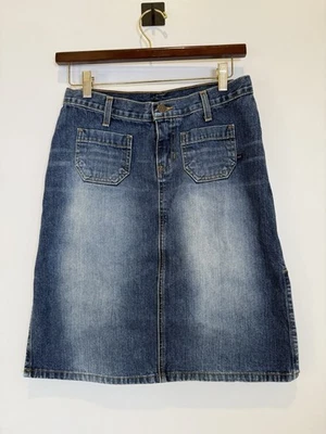 Falda vaquera de longitud media de colección Abercrombie And Fitch para mujer Y2K años 90 talla 2 Foto 1 de 4