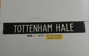 Tottenham Hale - London Bus Destination 11.6 1970’s Blind 42” - Picture 1 of 14