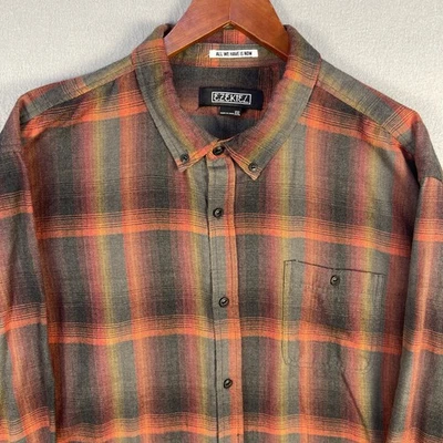 Ezekiel Flannel Shirt Mens 2XL Plaid Long Sleeve Pocket Button Cotton Outdoor - Image 1 of 4