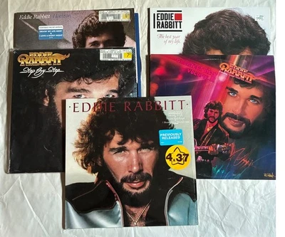 Eddie Rabbitt Lot of 5 Vinyl LP Records Horizon, Step By Step, Greatest Hits II Foto 1 de 2