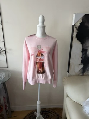 The Laundry Room Pink Diet Coke Graphic Print Crewneck Sweatshirt size XS NWT - Image 1 of 4