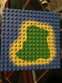 Lego Vintage Pirate Baseplate 16 x 16 Island w/ Water 3867p01 Saber, Shipwreck