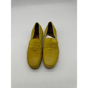 Scarpe mocassino uomo John Fluevog in pelle taglia 9 punta tonda giallo - Foto 1 di 9