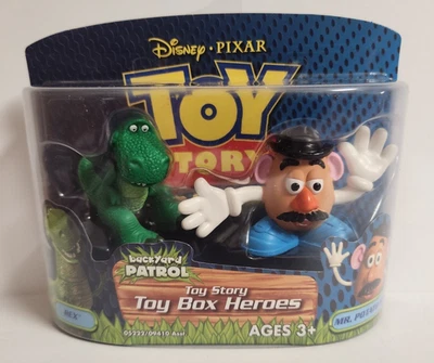 Toy Story Toy Box Heroes Rex Mr Potato Head Paquete de 2 2007 Disney Pixar Hasbro Nuevo Foto 1 de 4