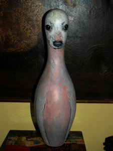 Custom Hand PAINTED Bowling Pin dog portrait of ANY BREED REAL bowling CHIHUAHUA - Picture 1 of 1