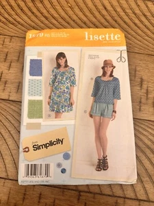 Simplicty Lisette Souvenir 1879 Dress Blouse & Shorts SZ 14-22 Uncut - Picture 1 of 3