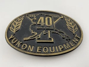 Alaska Yukon Equipment 49 Years of Service Solid Brass Belt Buckle by Dynabuckle - Picture 1 of 8