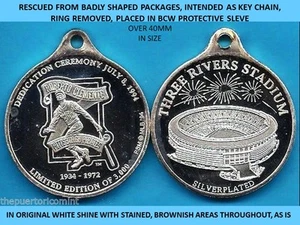 ROBERTO CLEMENTE Puerto Rico BASEBALL PIRATES medalla token ficha Medal Coin RRR - Picture 1 of 8