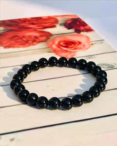 Natural Black Onyx Beads Bracelet 8mm Beads Size Premium Healing Bracelet - Picture 1 of 8