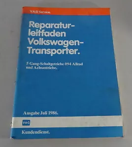 Manual de Taller VW Bus / Transporter T3 5-Gang Cambios 094 Cuatro Ruedas´86 - Imagen 1 de 5