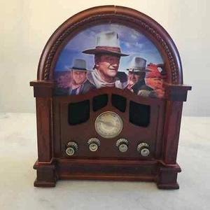Vintage Bradford braun Holz John Wayne Fotodruck Western AM/FM Radio - Bild 1 von 8