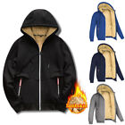 Men Sport Hoodie Long Sleeve Winter Warm Jacket Thicken Fluffy Hooded Sweatshirt