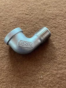 STREET ELBOW, 90 Degree, 1/4," Class 150, 316 Stainless Steel Fitting - Picture 1 of 3