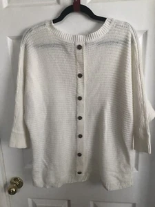 Juniper Ln Maternity Women Ivory Scoop Neck Kimono Sleeves Knit Top Size L - Picture 1 of 12