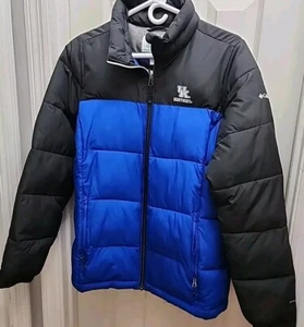 Kentucky Wildcats Columbia Jacket UK S Black Blue Pike Lake Omni Heat Puffer Exc - Picture 1 of 13