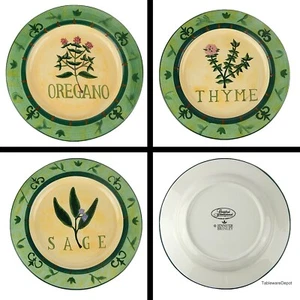 Certified International, Jennifer Brinley, HERBS, 11 1/4" Dinner Plates, SUPERB! - Picture 1 of 7