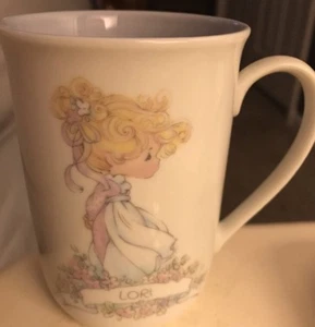 VTG 1989 PRECIOUS MOMENTS~LORI~ LATTE CUP ENESCO PERSONALIZED MUG - Picture 1 of 4