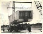 1962 Press Photo Assembly Body Drop - mating of Airport Mobile Lounge to chassis