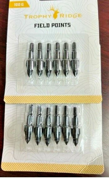 TROPHY RIDGE ARCHERY Practice POINTS 5/16" 100 GRAIN 24 PACK NEW FREE SHIPPING - Image 1 of 1